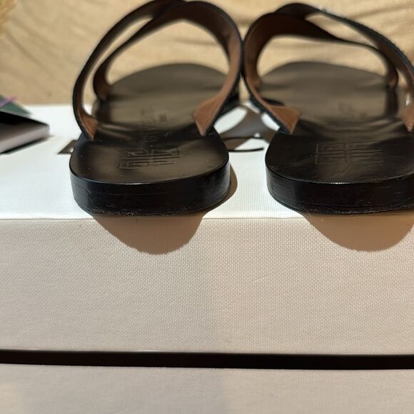 Givenchy Crisscross Grosgrain Leather Logo Flat Sandals 39 - Picture 5 of 7